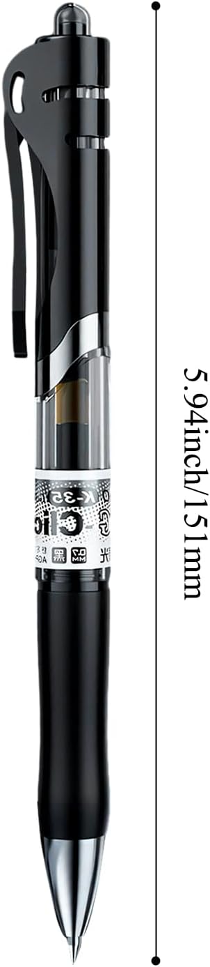 M&G Gel Pens, 0.7mm Black Gel Pens, 36 PCS Retractable Gel Ink Rollerball Pens for Smooth Writing Office School