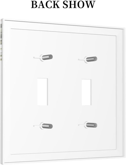 Light Switch Covers Decorative 2 Toggle, Eucalyptus Sage Green Watercolor Plant Leaves Double Toggle Wall Plate