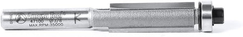 Amana Tool 47100 Carbide Tipped Flush Trim, 3/8 Dia x 1" 4 Shank