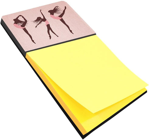 Dancers Linen Sticky Note Holder, Pink