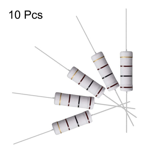 uxcell 10Pcs 100 Ohm Resistor, 5W Metal Oxide Film Resistors for DIY Electronic Projects, Flame Proof