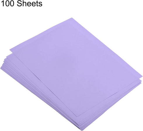 MECCANIXITY 100 Sheets Colored Copy Paper, 8 1/2 Inch, 22lb/80gsm Light Purple for Office Printing