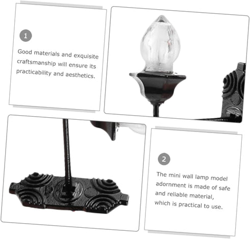 1:87 Set 5pcs Homoyoyo Mini Wall Lamp Luminous Micro Landscaping Decor DIY Sand Table Building Light Model Functional