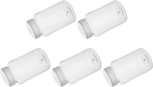 Othmro 5Pcs 200ml Plastic Lab Cylindrical Chemical Reagent Bottle for Liquid Storage
