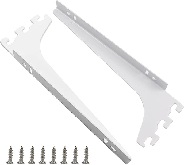 2Pcs 7.6" Single Track System Bracket Upright Bracket Shelf Bracket for Shelves