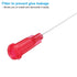 PATIKIL 25Ga x 2 Inch Dispensing Needle Tips, 100Pcs Blunt Tips with Luer Lock for Glue Oil Applicator, Rose Red