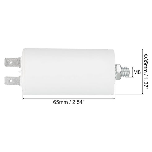 PATIKIL 10uf CBB60 Run Capacitor,AC 250V 4 Pins 50/60Hz Cylinder Bottom with M8 Screw for Washing Machine,Cleaning Machine Pump Motor Star