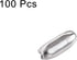uxcell 100 Pack Ball Chain Connector, 2mm Stainless Steel Clasp Crimp Clips Link Connection