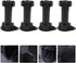 4pcs 100-120mm, Adjustable Black Plastic Sofa Legs Clip Thickened Furniture Support Feet for Cabinets, Tv Stands, Tea