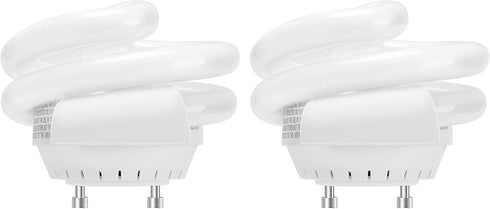 JACKYLED UL-Listed 13W Gu24 CFL Light Bulb Low Profile T3 Spiral Bulbs