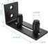 ZEKOO Barn Door Floor Guide - Flush Design Bottom Flat Floor Guide, Adjustable Wall Mount Stay Roller Black Barn Door