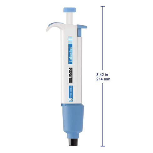 Single Channel Pipettor Controller, Adjustable Variable Volume Micropipette with Replaceable Tip Cone for Laboratory