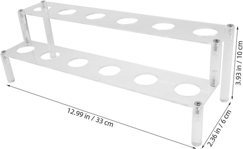 12-hole Beaupretty Acrylic Ice Cream Cone Display Stand, Reusable Ice Cream Cone Holder for Popcorn and Dessert