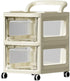 Generic 2/3/4-Tier Rolling Storage Cart Multi-Purpose Organizer for Kitchen, Bathroom & Living Room, Transparent