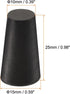 MECCANIXITY Rubber Tapered Plug 10mm to 15mm Solid Test Tubes Bungs Stopper Black for Lab Home 30 Pieces