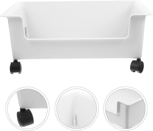 SEWACC Under Desk Rolling Cart, Small Nightstand Organizer with Wheels for Home and Office Storage