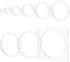 BENECREAT 9Pcs Ring Router Templates, 10/8.5/7.6/6.6/5.5/4.5/3.5/2.5/1.5 Inch Transparent Acrylic Tracing Template, Router