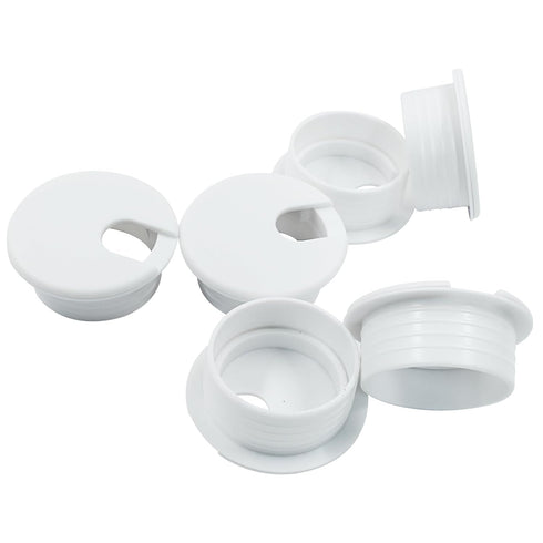 Hordion 6Pcs Desk Grommet 1.5 inch Cable Grommets Hole Cover, Wire Cord Organizer for Furniture, White