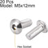 uxcell M5x12mm Machine Screws - Hex Socket Round Head Screw, 304 Stainless Steel Fasteners, 20pcs