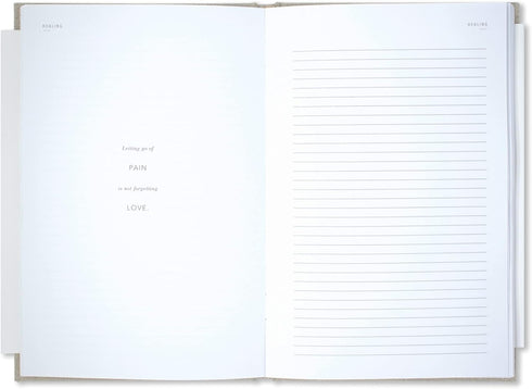 Promptly Journals, My Grief Journal: A Healing Journey (Wheat, Linen) | Guided Journal for Grief and Loss