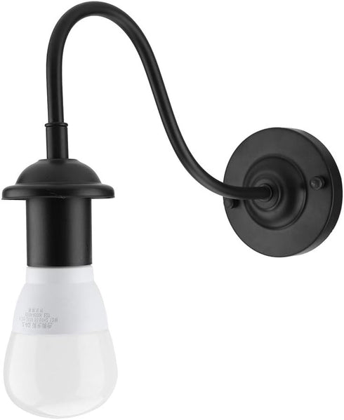 E27 90 250V Hilitand Sconce Iron Lamp Wall Sconce Light Sock Black to for Dining Room, Bedroom, Cafe, Bar, Garden