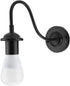 E27 90 250V Hilitand Sconce Iron Lamp Wall Sconce Light Sock Black to for Dining Room, Bedroom, Cafe, Bar, Garden