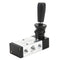 Pneumatic Manual Control Valve 5 Port 2 Position Hand Lever Valve 0~0.8Mpa for Industrial Control Systems