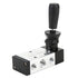 Pneumatic Manual Control Valve 5 Port 2 Position Hand Lever Valve 0~0.8Mpa for Industrial Control Systems