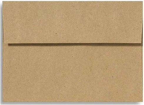 LUXPaper 4Bar A1 Invitation Envelopes, Grocery Bag Brown, 3 5/8" x 5 1/8", 70lb Text, 50 Qty, Peel & Press