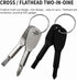 Utaly Portable Multifunction Key Chain Pocket Screwdriver Dual-purpose Mini Shape Travel Kits Outdoor Home Screwdriver
