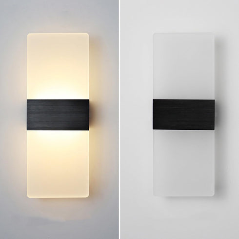 Daxng Dimmable 6W Lightess Modern Wall Sconce Sconce Wall Lighting Black Indoor Wall Lamp Acrylic Wall Mounted Lighting