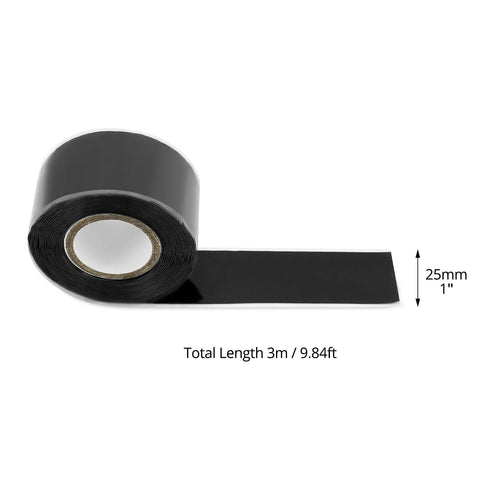 QWORK Self-Fusing Silicone Tape, 1 Inch x 10 Feet Each, 2 Rolls for Leak Repair and Anti-Skid