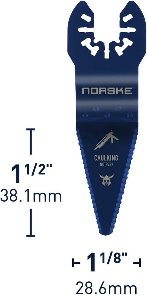Norske Tools NOTP229 Caulking Scraper Oscillating Multi Tool Accessory Blade for Removing Sealants by Norske