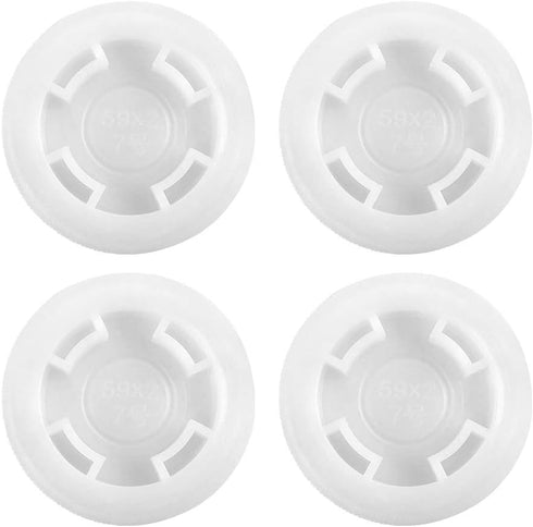 QWORK Bung Cap with 2" Thread Size for 55 Gallon Plastic Drums - 4 Pack Poly Buttress Drum Bung