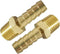 Avanty Brass Hose Barb Fitting, 1/8" Barbed x 1/4" NPT Male Adapter Connector, Pack of 2