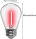 Red S14 LED Bulbs 1W Outdoor String Lights Bulbs Plastic Shatterproof Replacement Bulbs Waterproof E26 Base Vintage LED Filament Bulb Decorative Night Light for Patio Garden Wedding,15 Pack(Red) by JuzizjMEFOD