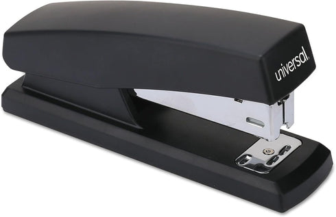 Universal UNV43119 20-Sheet Capacity Half-Strip Stapler - Black by Universal