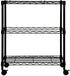 Oceanstar 2-Tier Metal Rolling File Cart, 24 in. L x 12.4 in. W x 28 in. H, Black