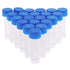 50 Pieces 5 ML Plastic Cryovial Test Tubes with Blue Screw Caps, Graduated Clear Sample Vial Container