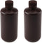 Othmro 2Pcs 33.8oz Plastic Containers - 1000ml Small Mouth Liquid Solid Storage Bottles, Brown