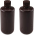 Othmro 2Pcs 33.8oz Plastic Containers - 1000ml Small Mouth Liquid Solid Storage Bottles, Brown