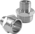 Joywayus 1/2 G Male to 3/8 Compression Male Thread Pipe Fitting, Nickel Plated Brass Adapter (Pack of 2)