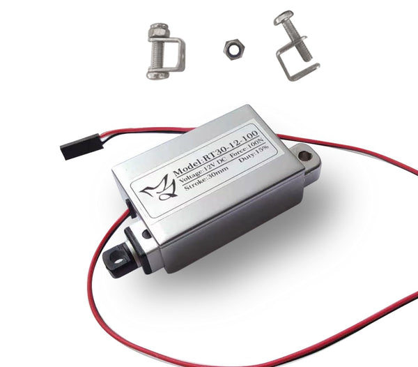 Micro Linear Actuator 1.2" Stroke - 22Lbs Force, 12V DC Power for Home Automation and Robotics