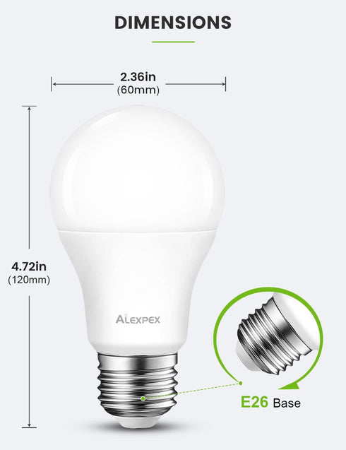 Bulbs, 13W(100W 1100LM, 3000K A19 E26 Lightbulbs 3 Pack Dusk to Dawn LED Light Equivalent) Warm White, Automatic Sensor