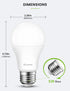 Bulbs, 13W(100W 1100LM, 3000K A19 E26 Lightbulbs 3 Pack Dusk to Dawn LED Light Equivalent) Warm White, Automatic Sensor