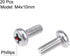 uxcell M4x10mm Machine Screws, Pan Phillips Cross Head Screw, 304 Stainless Steel Fasteners, 20Pcs