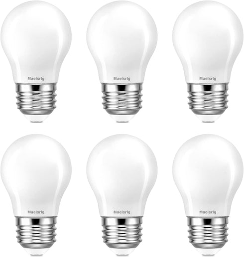 15-25 Watt Equivalent LED Light Bulbs, Dimmable, Soft White 2700K, E26 Medium Base, 2W 200LM, A15 Frosted, Pack of 6