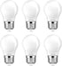 15-25 Watt Equivalent LED Light Bulbs, Dimmable, Soft White 2700K, E26 Medium Base, 2W 200LM, A15 Frosted, Pack of 6