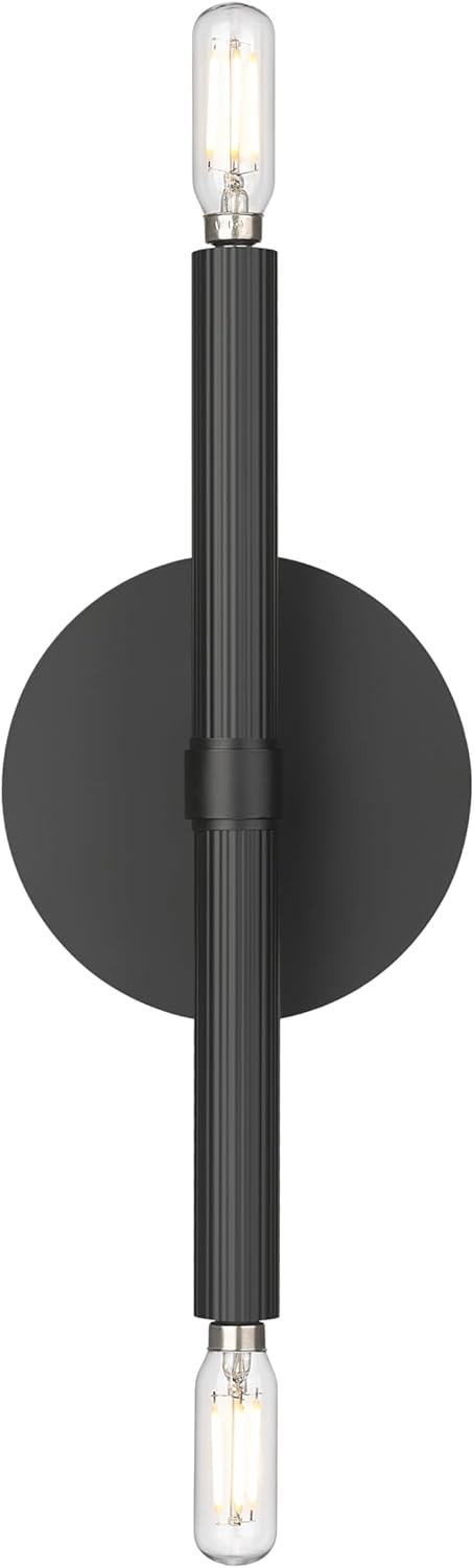 ML 25702-MB 5.75" 2-Light Lighting Skyva High Wall Sconce - Matte Black