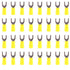 50Pcs M5 Insulated Fork Spade Wire Connector 12-10 AWG U Type Electrical Crimp Terminals Yellow
